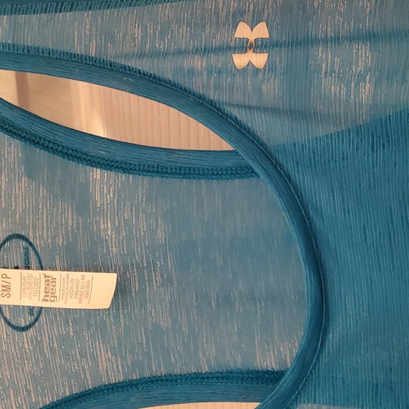 Under Armour Heat Gear Women's Small Teal Blue Tank Top - Picture 4 of 4